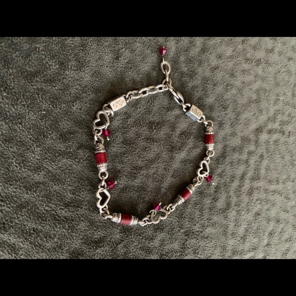 Brighton Jewelry - Brighton bracelet with hearts and red accent